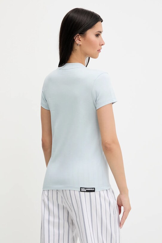 Oblečení Bavlněné tričko Karl Lagerfeld Jeans A1W17004 modrá