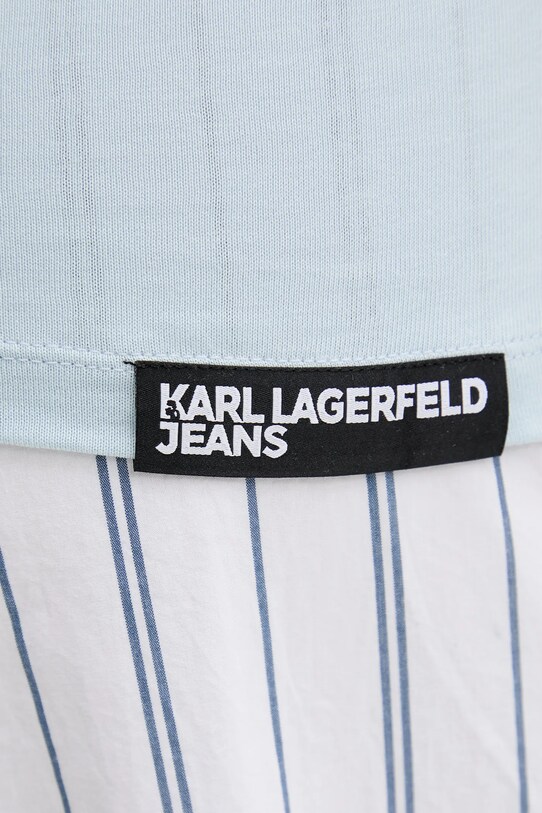 Karl Lagerfeld Jeans t-shirt bawełniany A1W17004 niebieski