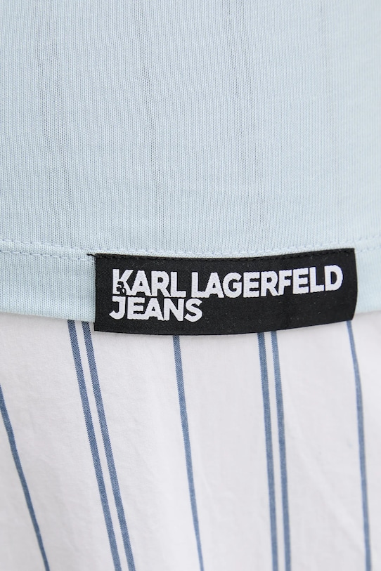 Bavlněné tričko Karl Lagerfeld Jeans A1W17004 modrá