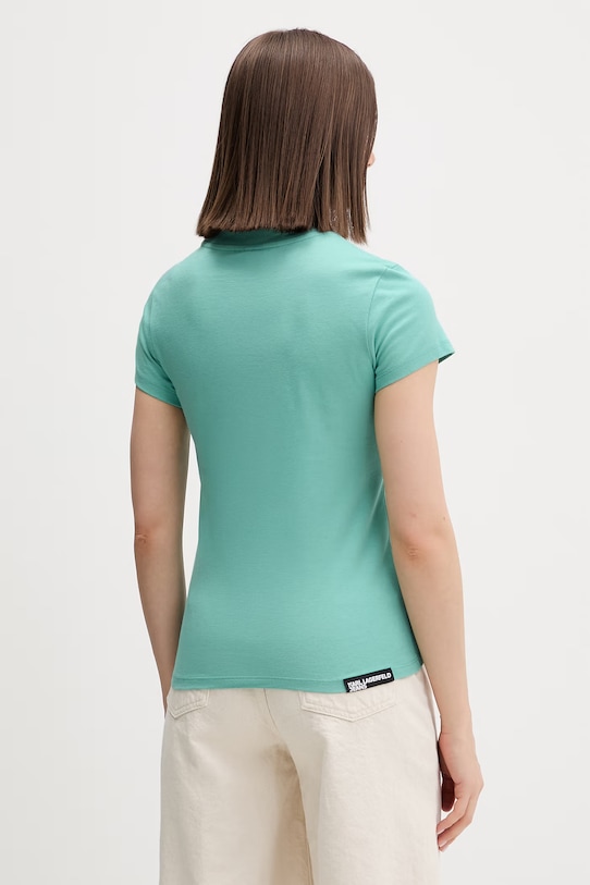 Odzież Karl Lagerfeld Jeans t-shirt bawełniany A1W17004 turkusowy