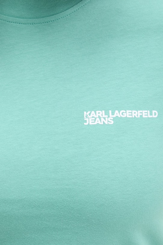 Karl Lagerfeld Jeans t-shirt bawełniany A1W17004 turkusowy
