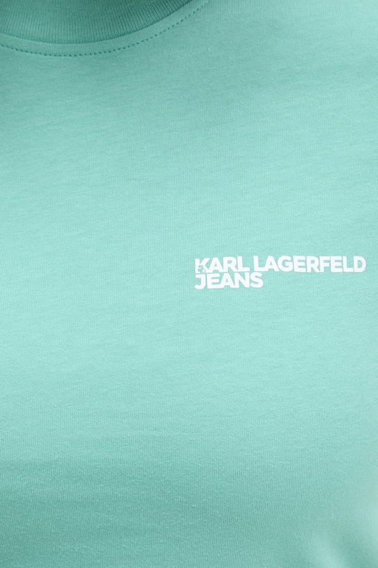 Karl Lagerfeld Jeans t-shirt bawełniany A1W17004 turkusowy