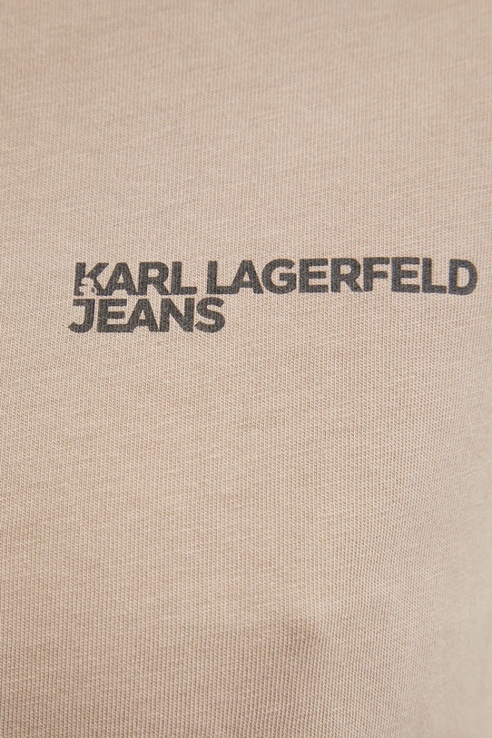 Хлопковая футболка Karl Lagerfeld Jeans A1W17004 бежевый