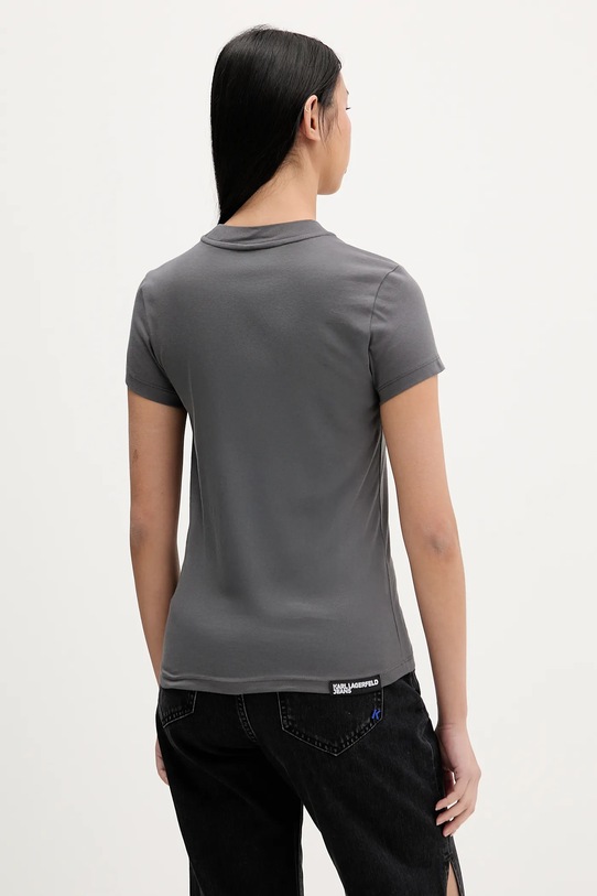Odjeća Pamučna majica Karl Lagerfeld Jeans A1W17004 siva
