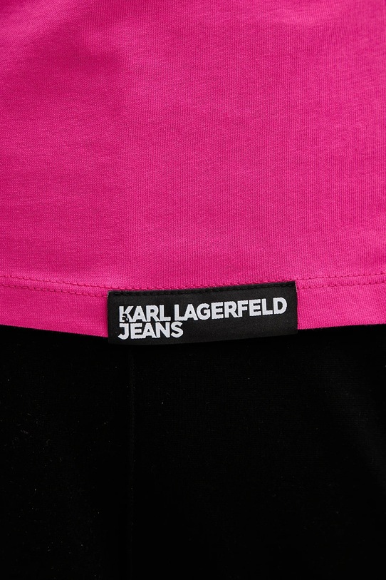 Pamučna majica Karl Lagerfeld Jeans A1W17005 roza
