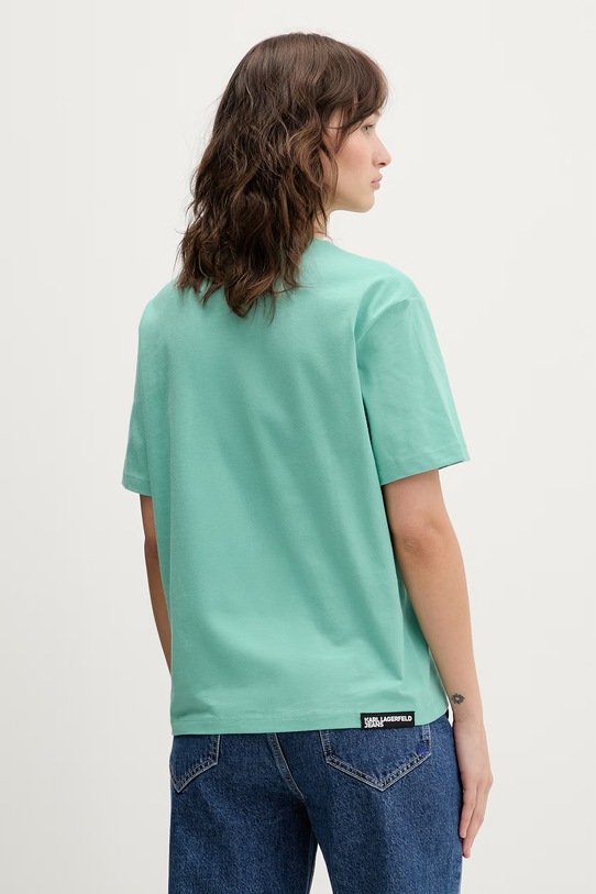 Odzież Karl Lagerfeld Jeans t-shirt bawełniany A1W17005 zielony
