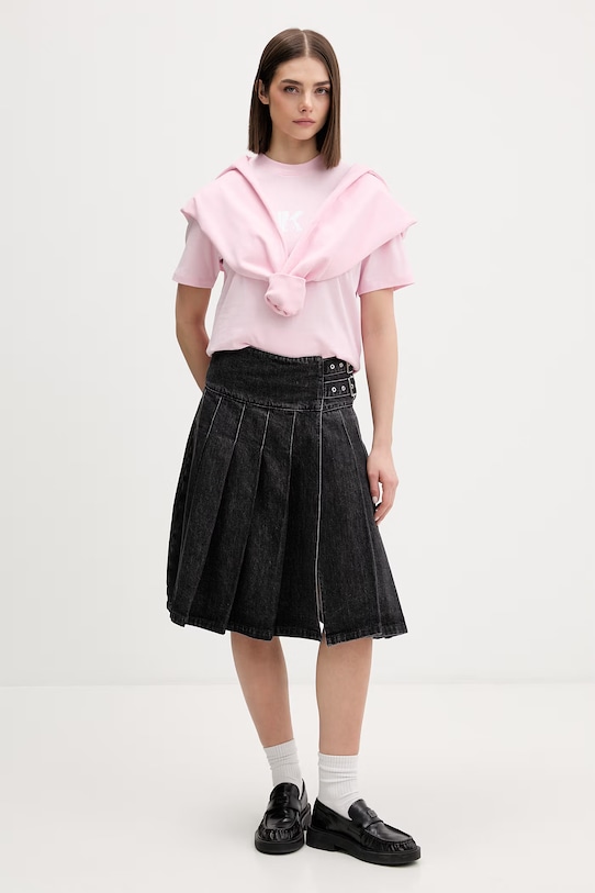 Bavlnené tričko Karl Lagerfeld Jeans A1W17031 ružová SS26