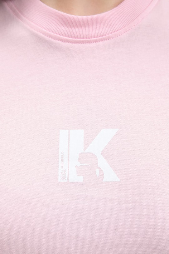 Karl Lagerfeld Jeans t-shirt bawełniany A1W17031 różowy