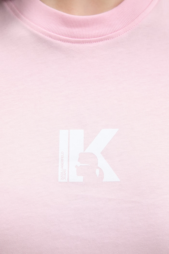 Karl Lagerfeld Jeans t-shirt bawełniany A1W17031 różowy