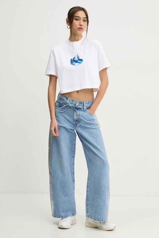 Бавовняна футболка Karl Lagerfeld Jeans A1W17109 білий SS25