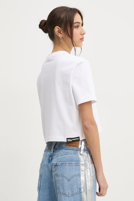 Одежда Хлопковая футболка Karl Lagerfeld Jeans A1W17109 белый