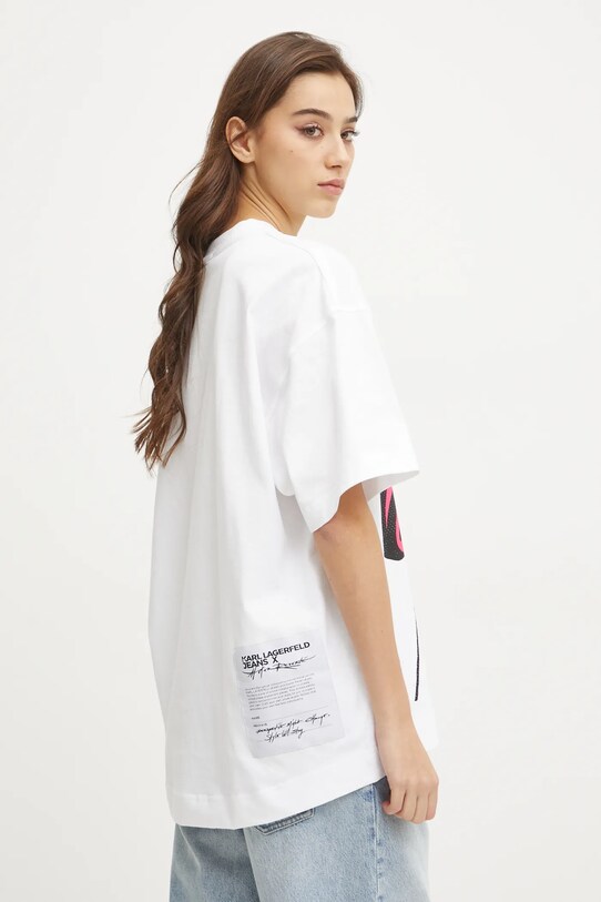 Îmbrăcăminte Karl Lagerfeld Jeans tricou din bumbac A1W17150 alb