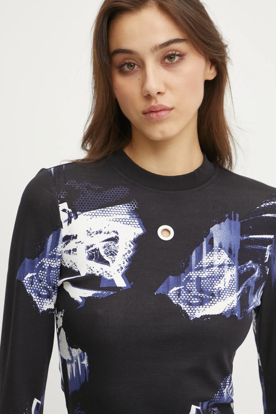 Tričko s dlhým rukávom Karl Lagerfeld Jeans čierna A1W17038