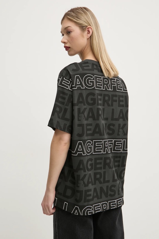 Одяг Бавовняна футболка Karl Lagerfeld Jeans A1W17110 сірий