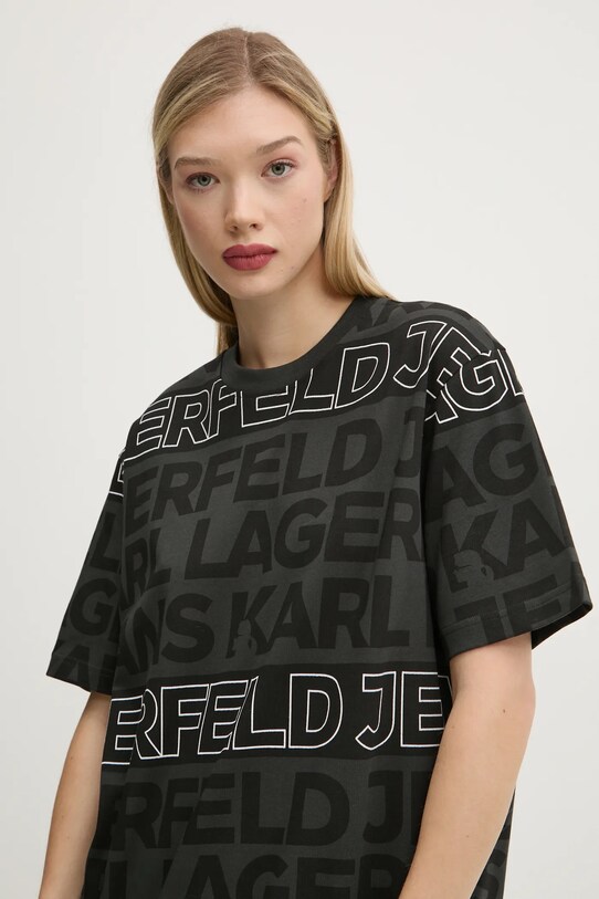 Karl Lagerfeld Jeans tricou din bumbac gri A1W17110