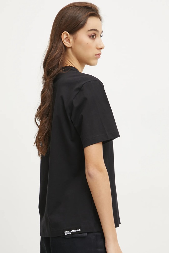 Одежда Хлопковая футболка Karl Lagerfeld Jeans A1W17032 чёрный
