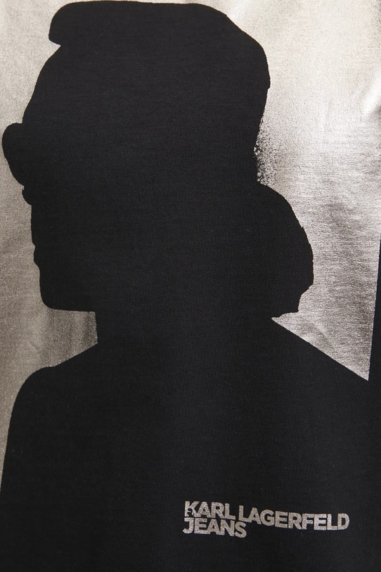 Хлопковая футболка Karl Lagerfeld Jeans A1W17032 чёрный