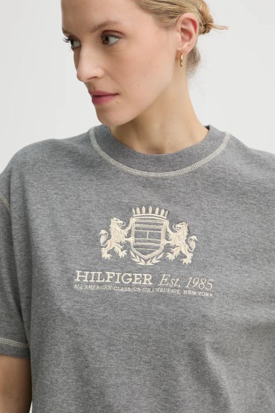 Бавовняна футболка Tommy Hilfiger сірий WW0WW43897