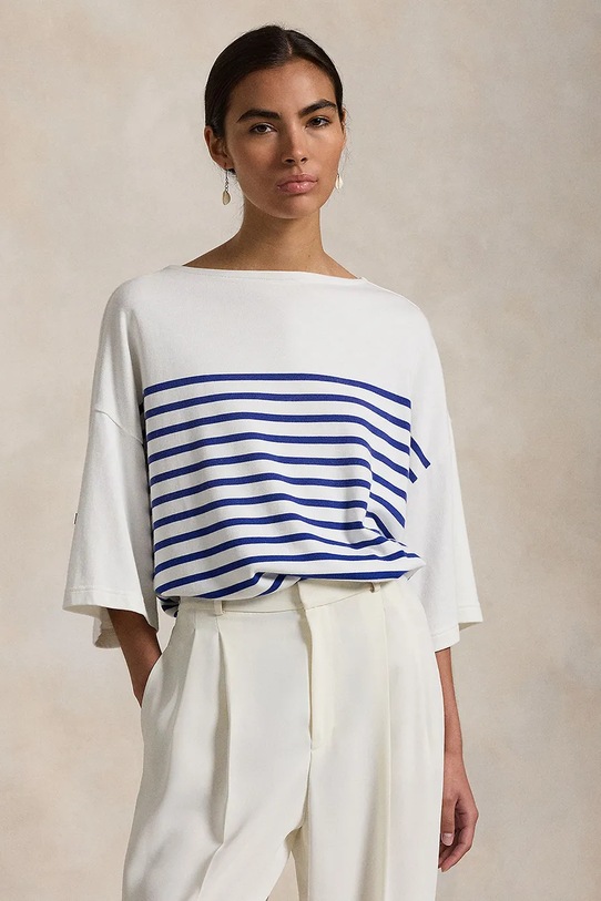 Polo Ralph Lauren tricou din bumbac curele alb 211959111