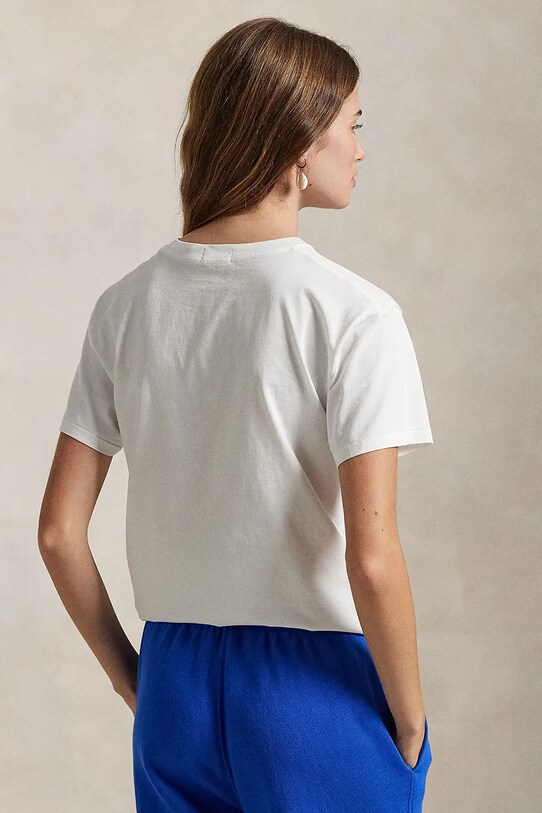 Bavlněné tričko Polo Ralph Lauren 211959114 bílá SS25