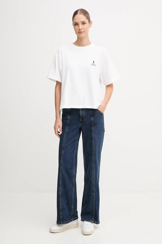 Bavlnené tričko Polo Ralph Lauren 211959114 biela SS25