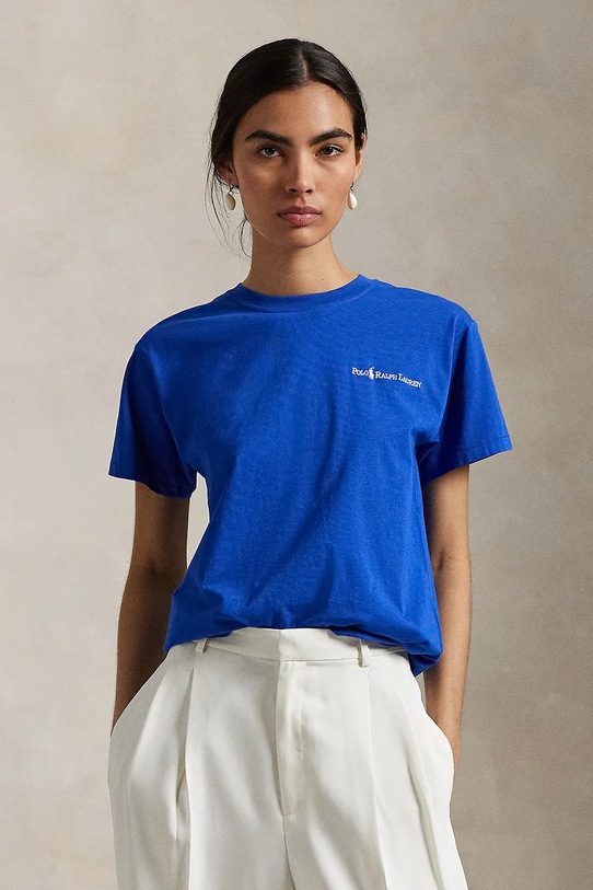 Polo Ralph Lauren t-shirt in cotone rilassato blu 211959114