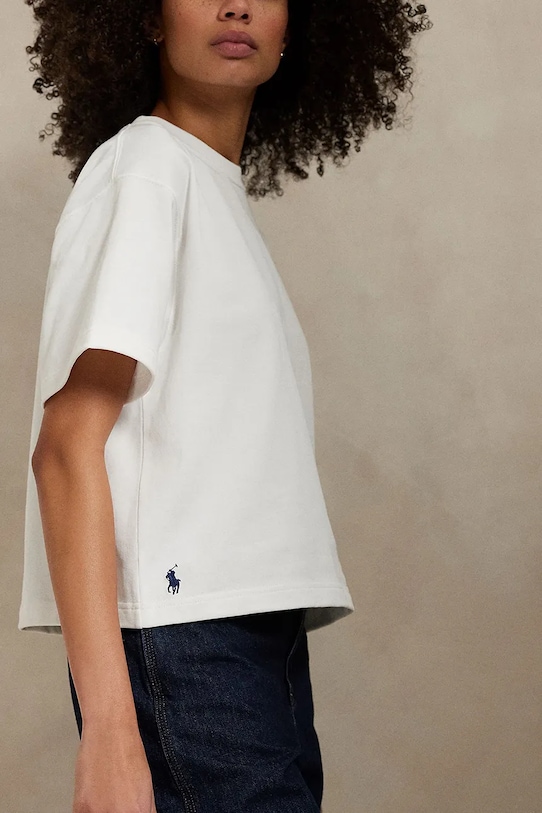 Одежда Хлопковая футболка Polo Ralph Lauren 211967106 белый