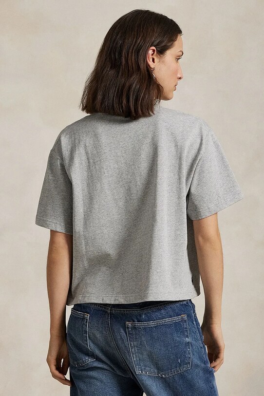 Polo Ralph Lauren pamut póló 211967106 szürke SS25