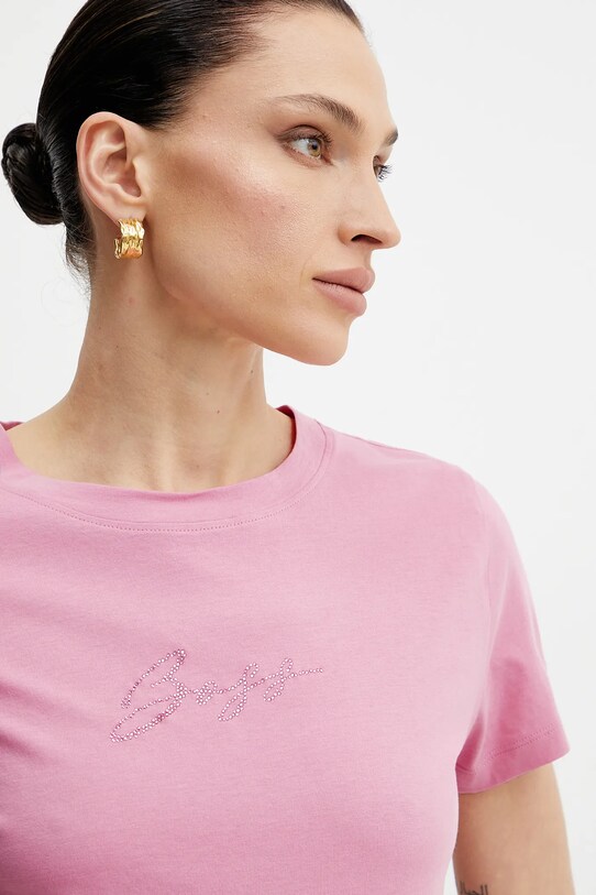 BOSS Orange tricou din bumbac roz 50538826
