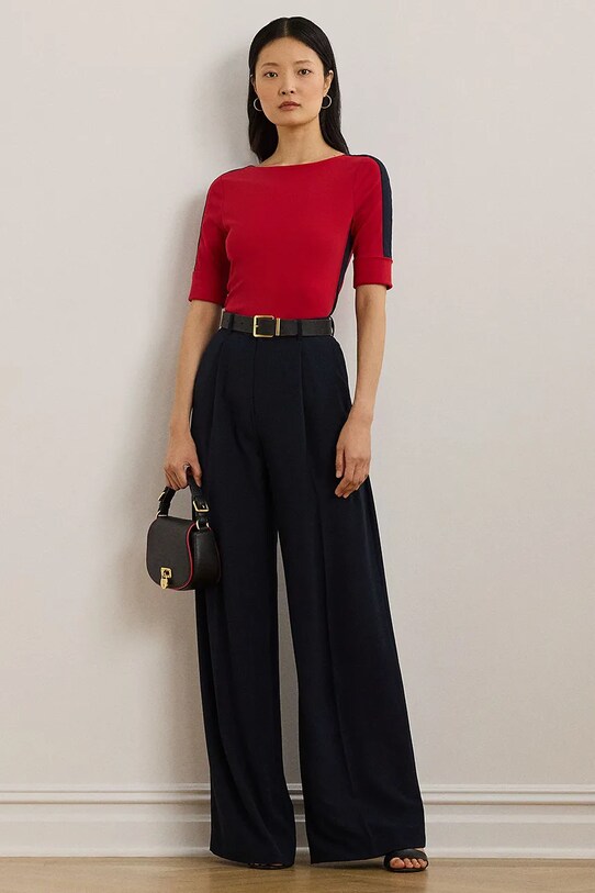 Oblečenie Bavlnené tričko Lauren Ralph Lauren 200957589 červená