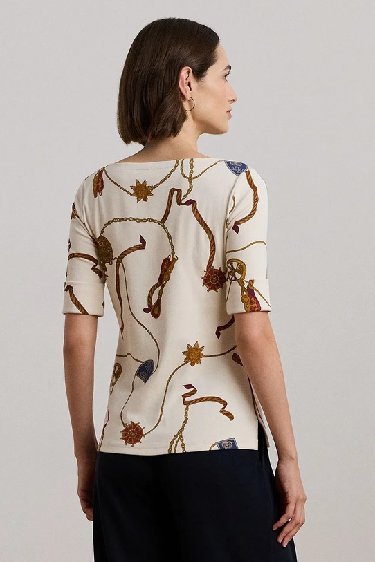 Lauren Ralph Lauren pamut póló 200957614 fehér SS25