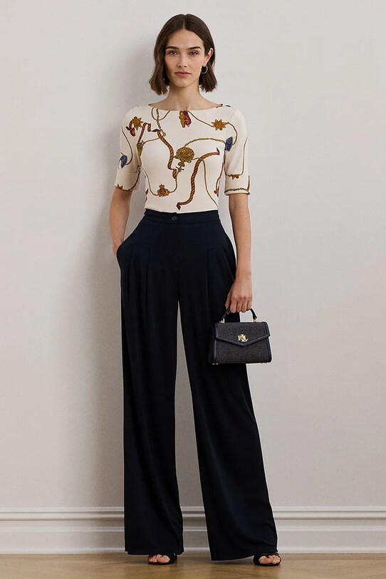 Odjeća Pamučna majica Lauren Ralph Lauren 200957614 bijela