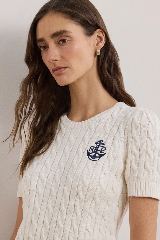 Lauren Ralph Lauren t-shirt bawełniany biały 200961681