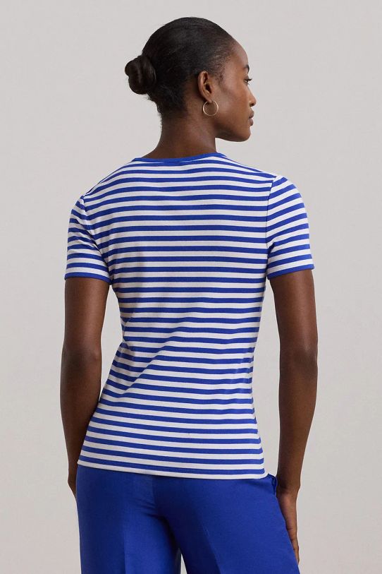 Lauren Ralph Lauren t-shirt bawełniany 200957662 niebieski SS25