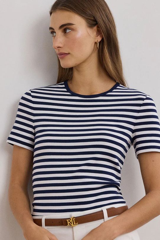 Lauren Ralph Lauren t-shirt in cotone blu navy 200957662