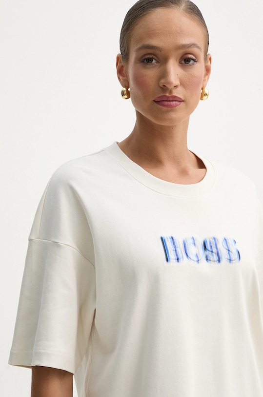 Бавовняна футболка BOSS бежевий 50532093