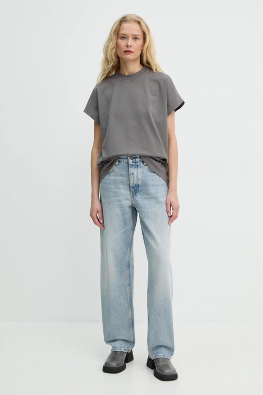 Бавовняна футболка Won Hundred 3373.12071 сірий SS25