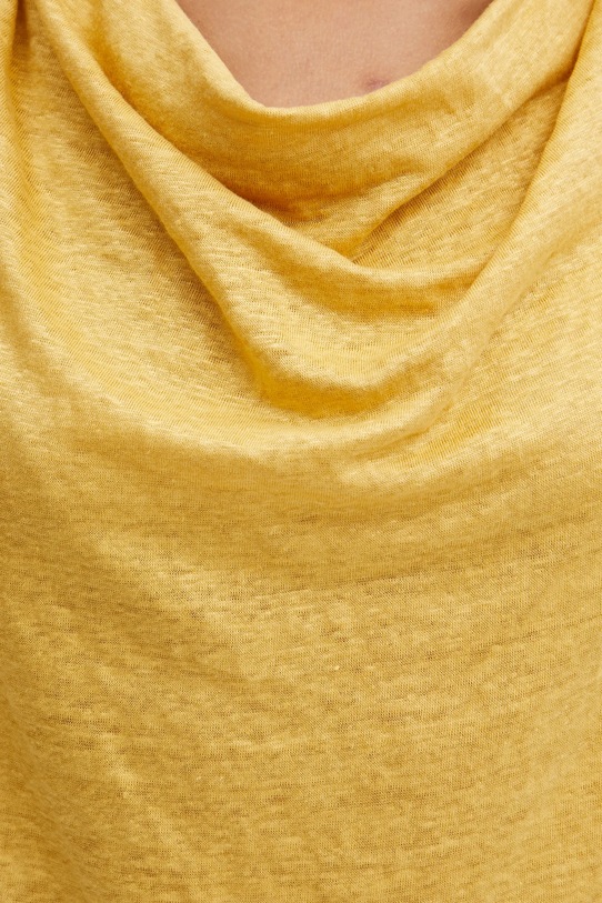Pinko maglietta in lino 104952.A2GA giallo