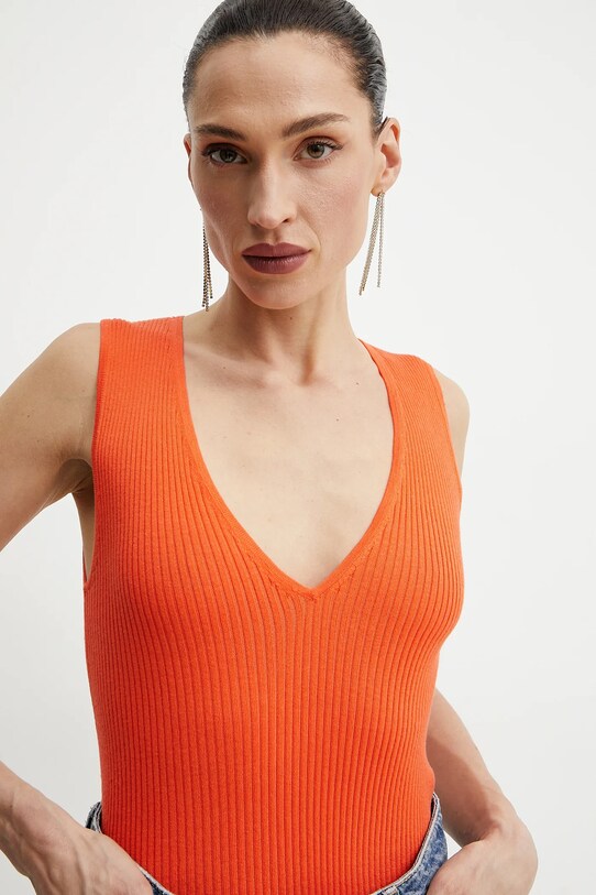 Pinko top jedwabny pomarańczowy 104808.A1KW