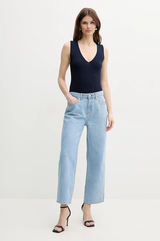 Pinko top jedwabny 104808.A1KW granatowy SS25