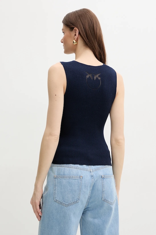 Odzież Pinko top jedwabny 104808.A1KW granatowy