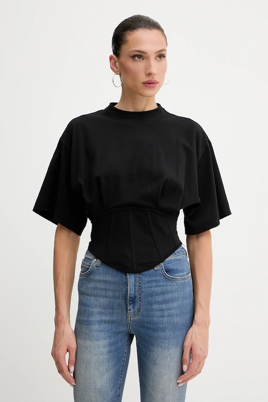 Pinko t-shirt bawełniany bawełna czarny 104948.A2HZ
