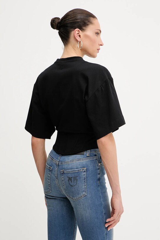 Odzież Pinko t-shirt bawełniany 104948.A2HZ czarny