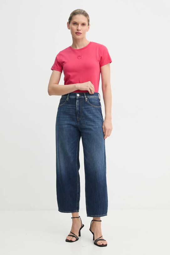 Хлопковая футболка Pinko 100355.A2HN красный SS25