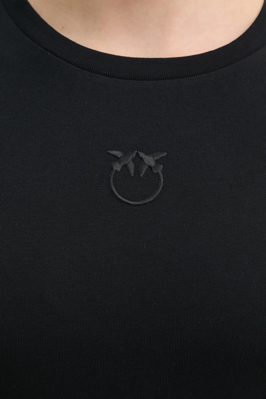 Βαμβακερό μπλουζάκι Pinko 100355.A2HN μαύρο