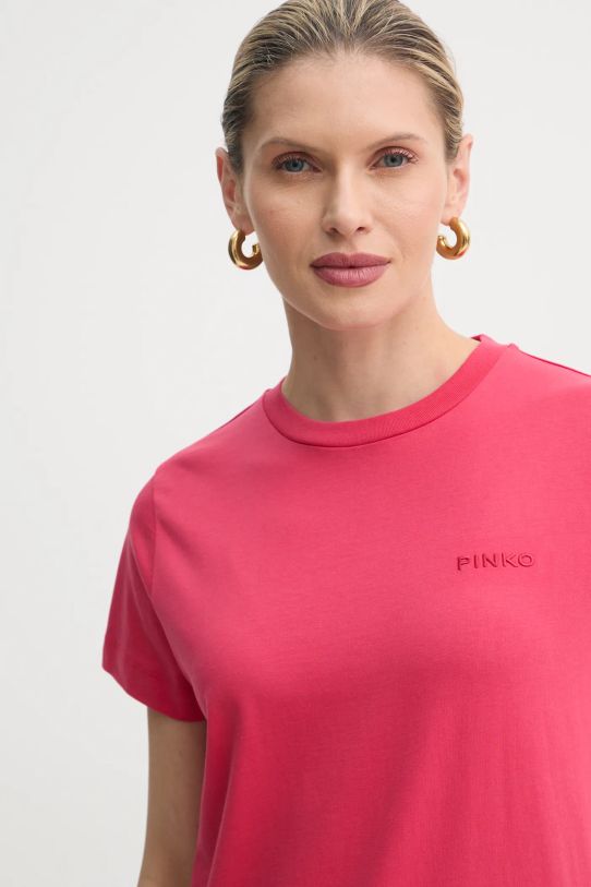 Pinko t-shirt bawełniany czerwony 101752.A2HN