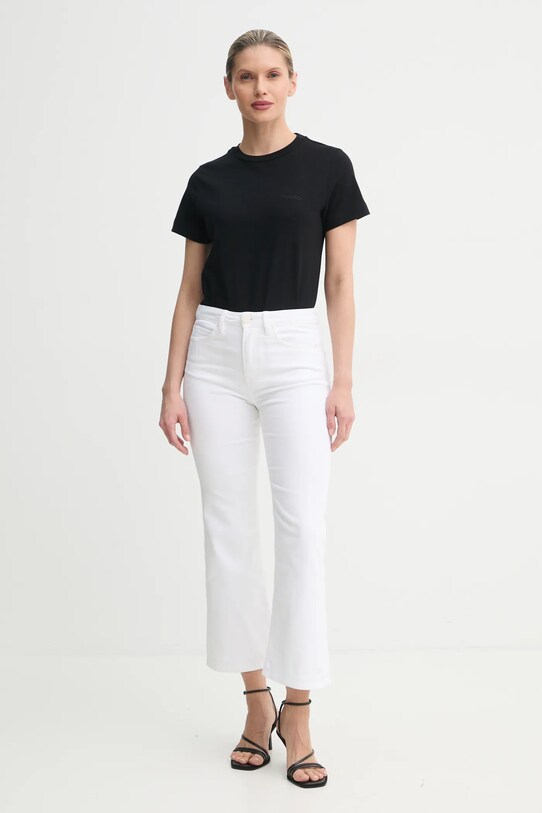 Pinko t-shirt bawełniany 101752.A2HN czarny SS25