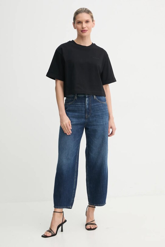 Бавовняна футболка Pinko 104882.A2HN чорний SS25