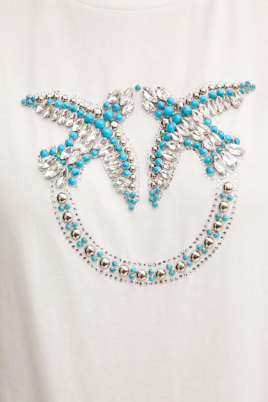 Bavlněné tričko Pinko 100535.A2G7 bílá