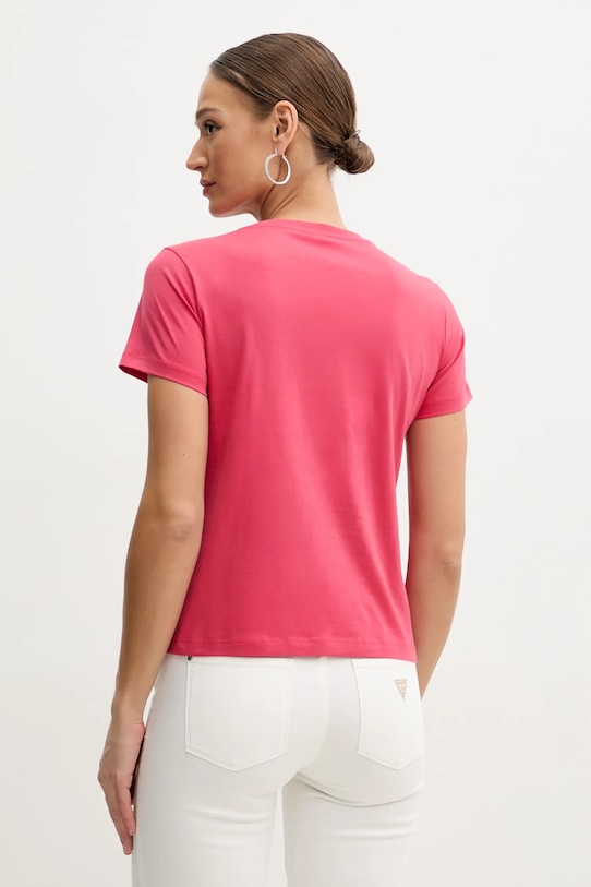 Ρούχα Βαμβακερό μπλουζάκι Pinko 100535.A2G7 ροζ